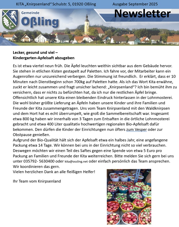 Kita Newsletter 09/2025